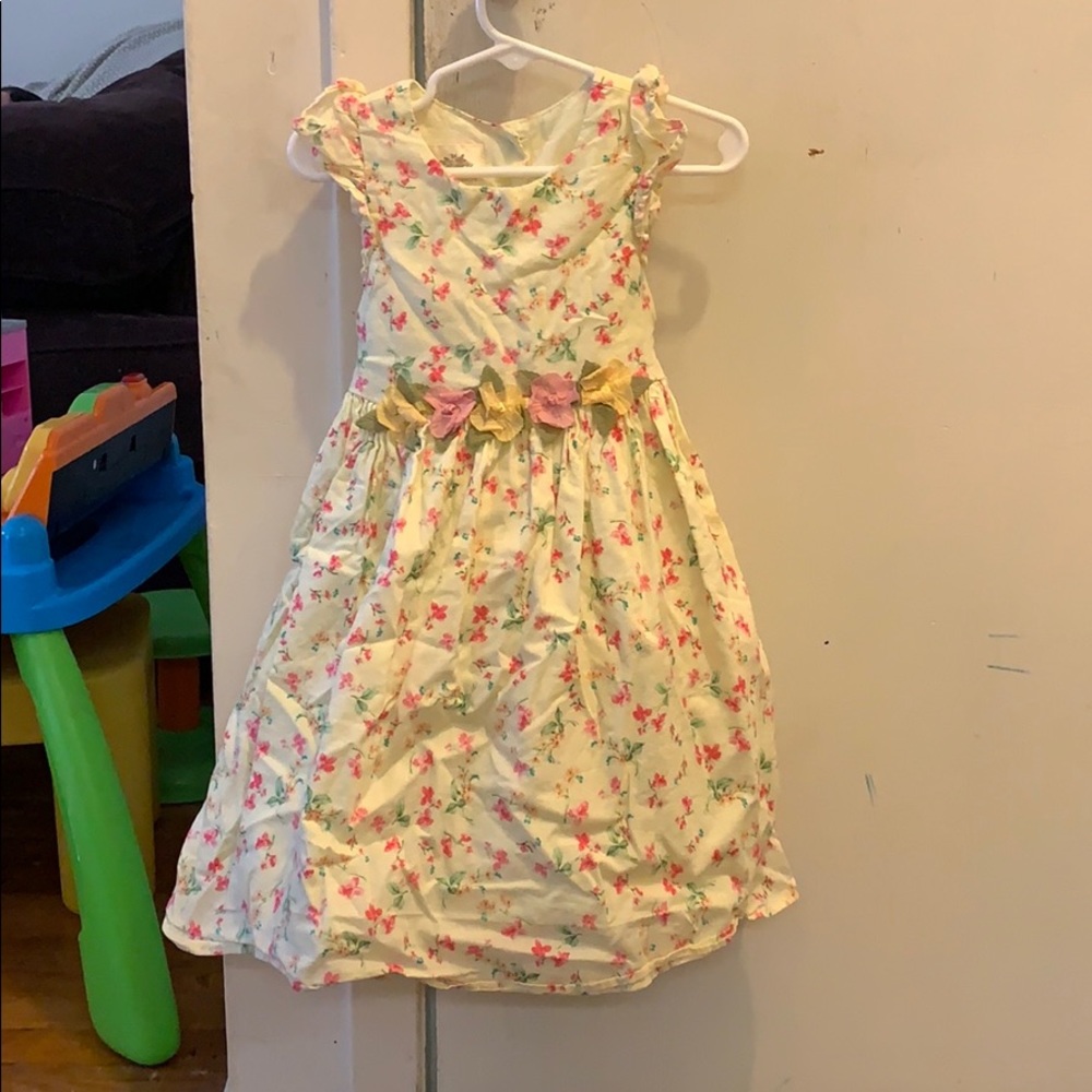 Yellow and Pink Floral Dress